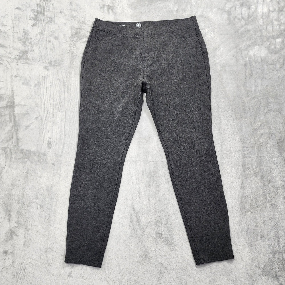 St. John's Bay Leggings‎ Womens LT TALL Gray Pull On Skinny Leg Jegging Stretch